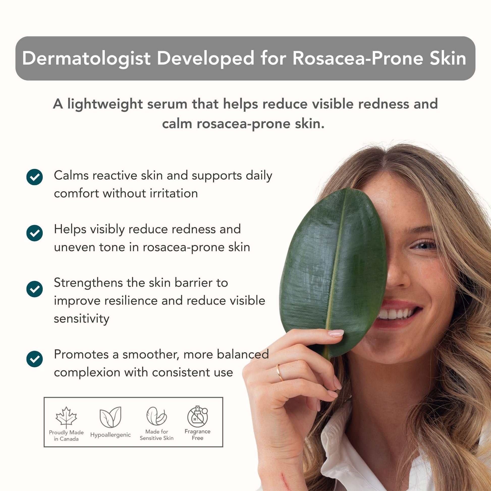Riversol Rosacea Treatment for Face | Anti-Redness Serum for Sensitive Skin | Calming Redness Relief | Vitamin C & E | Anti-Aging Formula | Fragrance Free - dailyvitalstore
