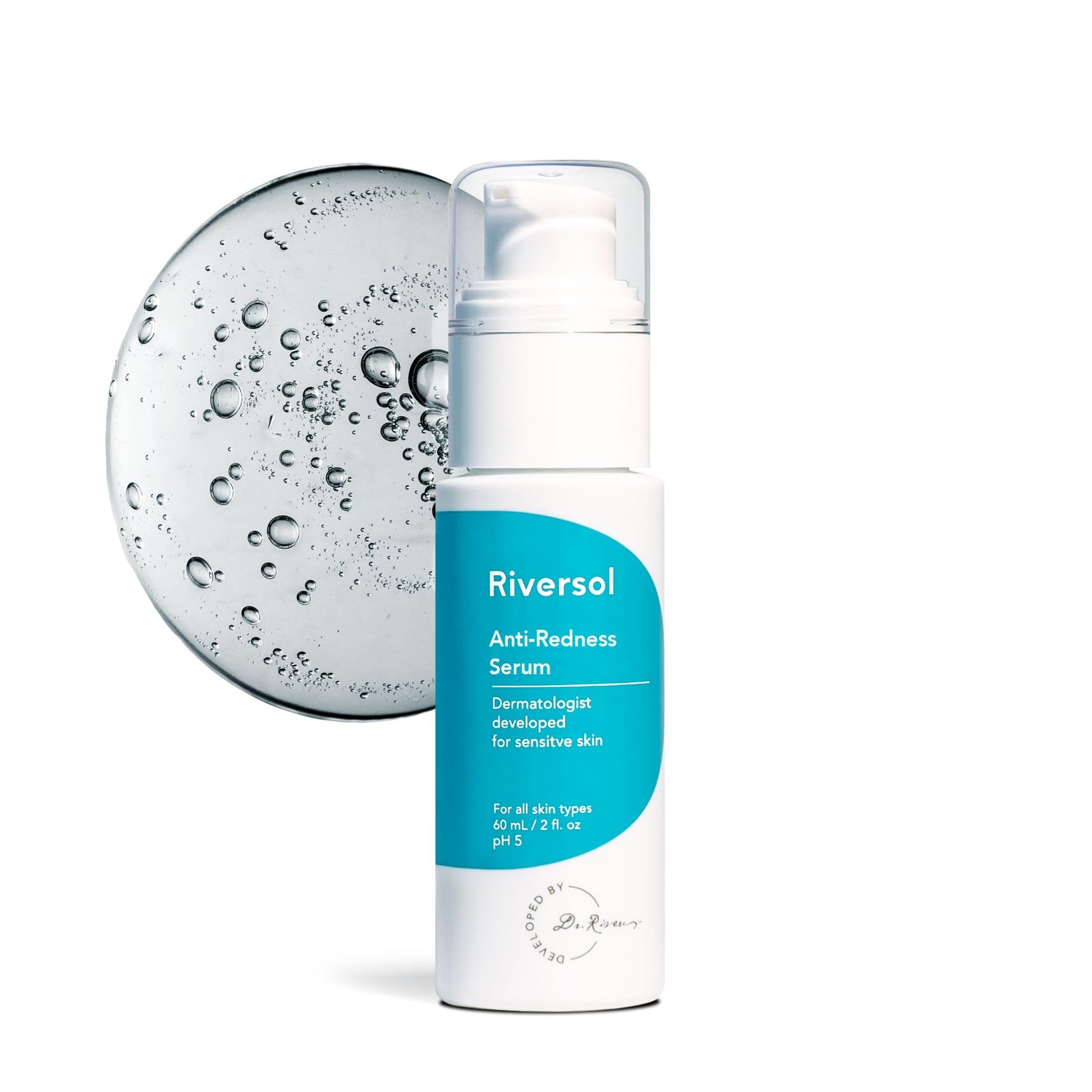 Riversol Rosacea Treatment for Face | Anti-Redness Serum for Sensitive Skin | Calming Redness Relief | Vitamin C & E | Anti-Aging Formula | Fragrance Free - dailyvitalstore
