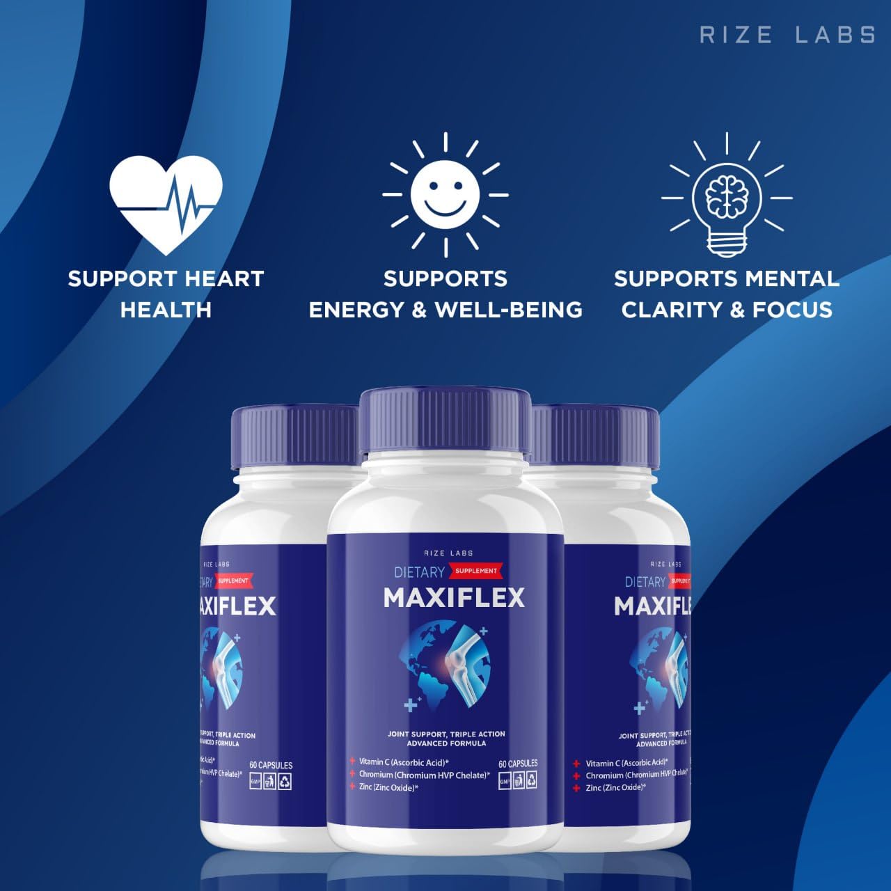 rize labs -Mexiflax All Natural Suppplement, Capsules for Joint Support, Pills for Mobility and Flexibility, Advanced Formula Supplement, Triple Action (120 Capsules) - dailyvitalstore
