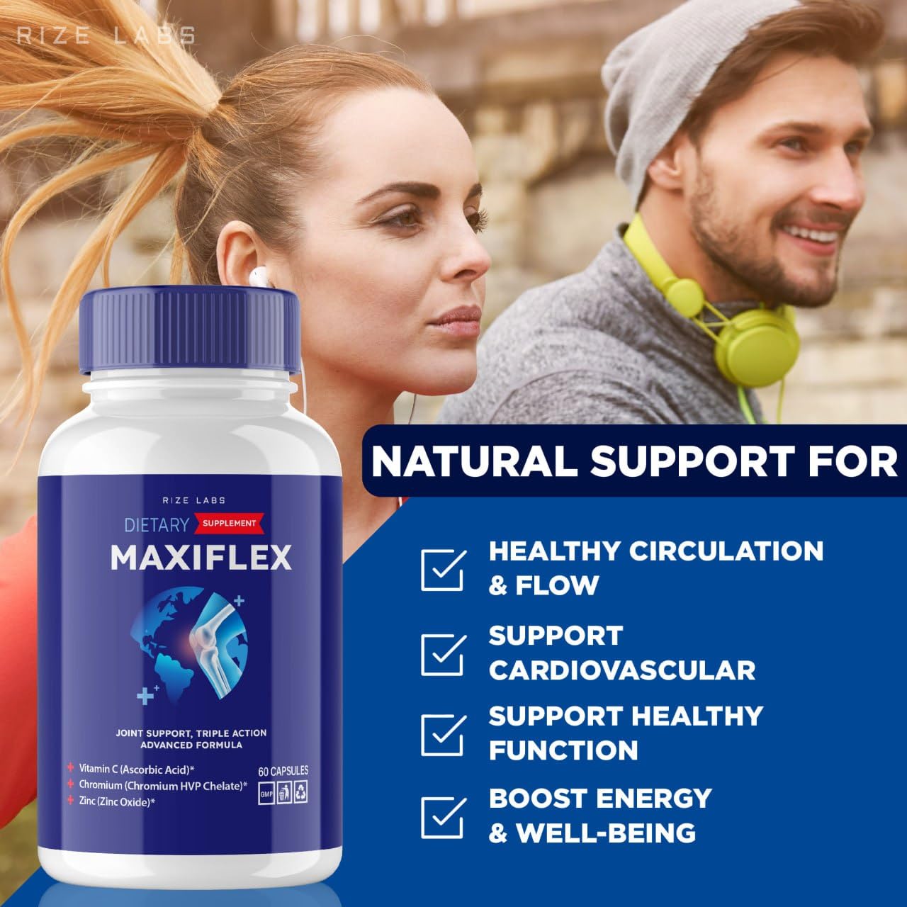 rize labs -Mexiflax All Natural Suppplement, Capsules for Joint Support, Pills for Mobility and Flexibility, Advanced Formula Supplement, Triple Action (120 Capsules) - dailyvitalstore