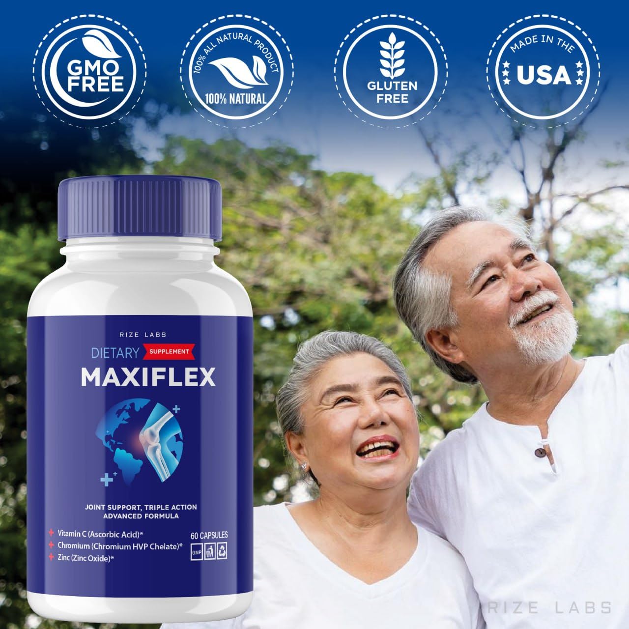 rize labs -Mexiflax All Natural Suppplement, Capsules for Joint Support, Pills for Mobility and Flexibility, Advanced Formula Supplement, Triple Action (120 Capsules) - dailyvitalstore