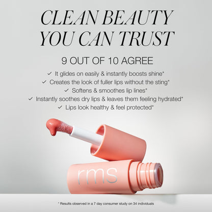 RMS Beauty Legendary Lip Oil - High-Shine Hydrating Lip Gloss Oil - 8-Hour Moisture with Bitter Cherry & Jojoba Oil - 0.17 oz - dailyvitalstore