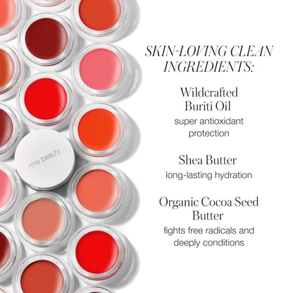 RMS Beauty Lip2Cheek Cream Blush & Lip Tint Multi-Use Hydrating Cream Color Natural Pigments Lightweight Glow Long-Lasting Portable 0.28 oz - dailyvitalstore