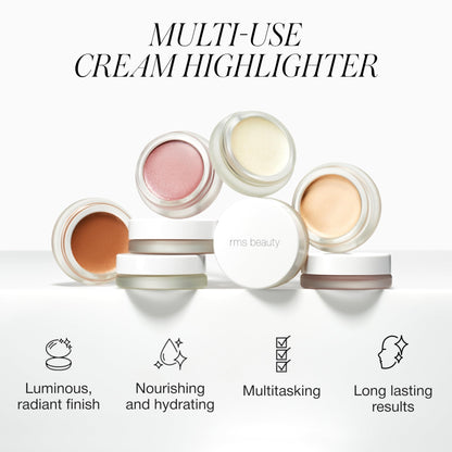 RMS Beauty Luminizer - Cream Highlighter Makeup, Luminous Dewy Makeup Highlighter Eyeshadow, Body Shimmer, Face Highlighters & Luminizers, Glow Makeup - dailyvitalstore