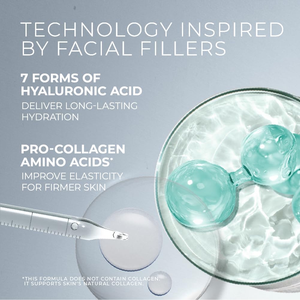 RoC Hydration+ Hyaluronic Acid Serum for Face, Hydrating, Plumping, Fragrance Free, Lightweight Formula with Collagen Proteins (1 Ounce) - dailyvitalstore