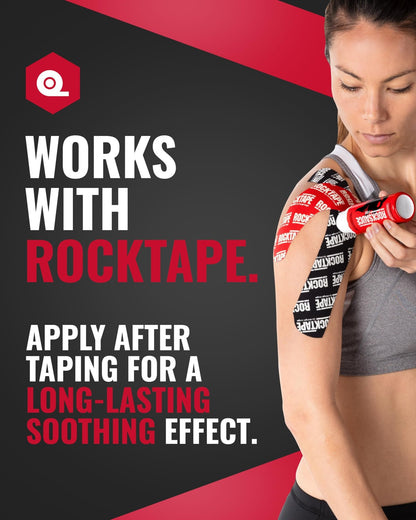 RockSauce Fire, 3 oz Roll-On - Easy to use Pain Relief Cream - Capsaicin & Menthol Formula Relieves Muscle & Joint Pain - Works w/ RockTape - No-Mess Applicator - Dye-Free, Won't Stain Clothes - dailyvitalstore