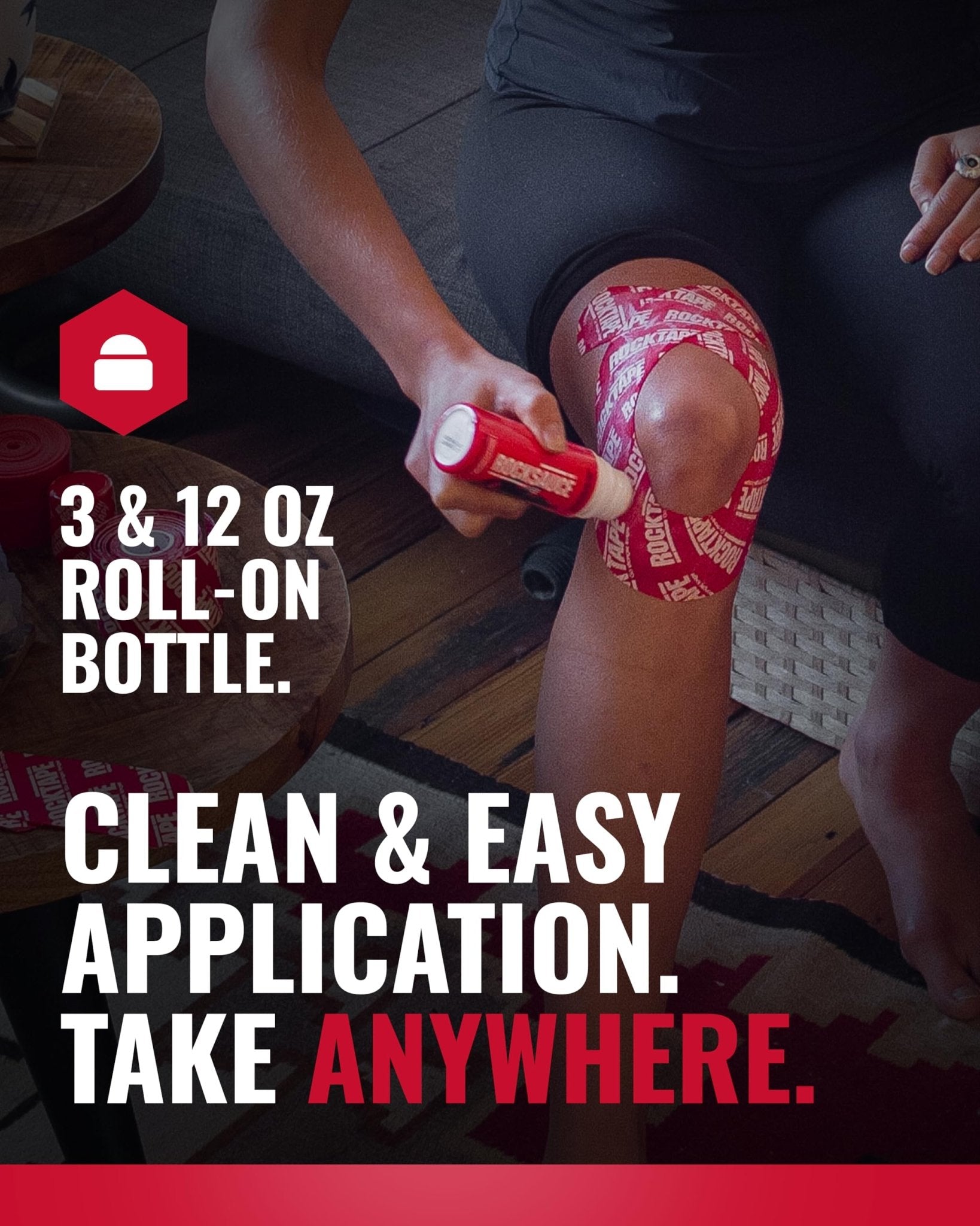 RockSauce Fire, 3 oz Roll-On - Easy to use Pain Relief Cream - Capsaicin & Menthol Formula Relieves Muscle & Joint Pain - Works w/ RockTape - No-Mess Applicator - Dye-Free, Won't Stain Clothes - dailyvitalstore