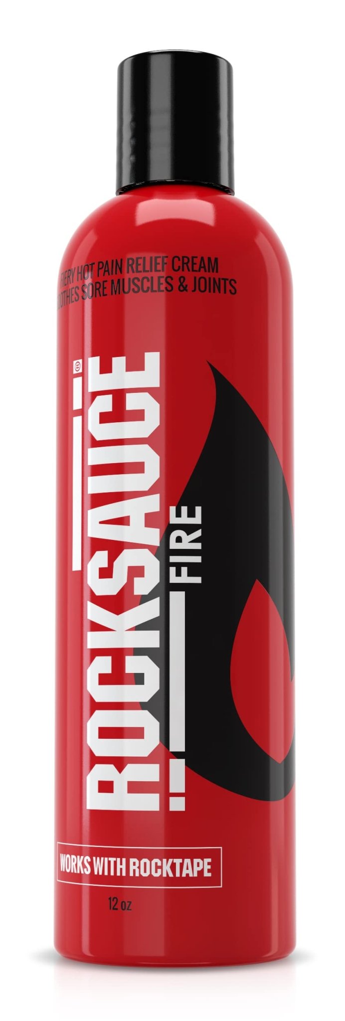RockTape RockSauce Fire Hot Muscle Relief Cream with Capsaicin, 12 Ounce Bottle - dailyvitalstore