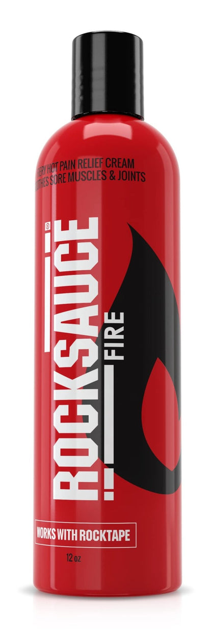 RockTape RockSauce Fire Hot Muscle Relief Cream with Capsaicin, 12 Ounce Bottle - dailyvitalstore