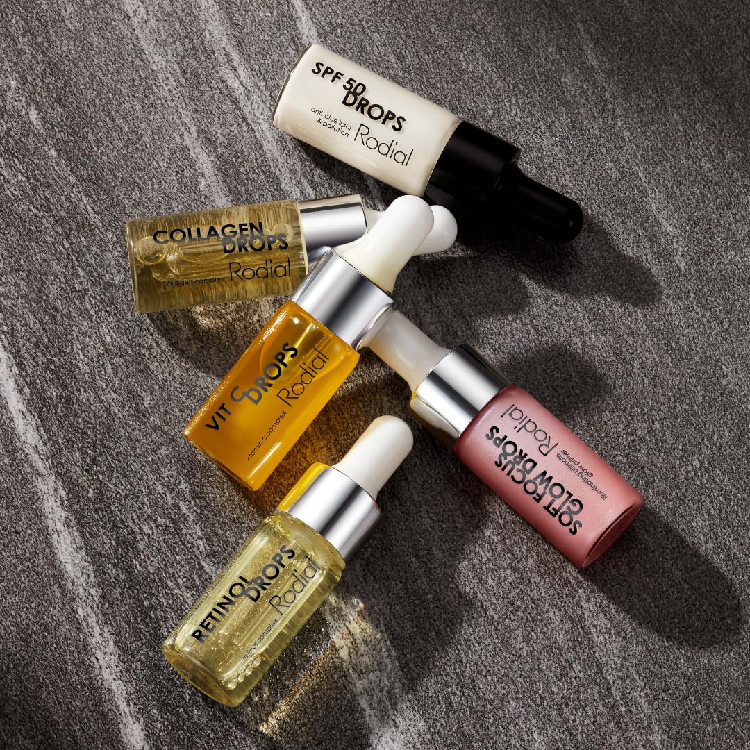 Rodial Soft Focus Glow Booster Drops 0.3 Deluxe fl oz, Illuminating Skin Serum with Glycerin and Antioxidants, Perfectioning and Smoothing Dewy Makeup Base, Weightless Formula - dailyvitalstore