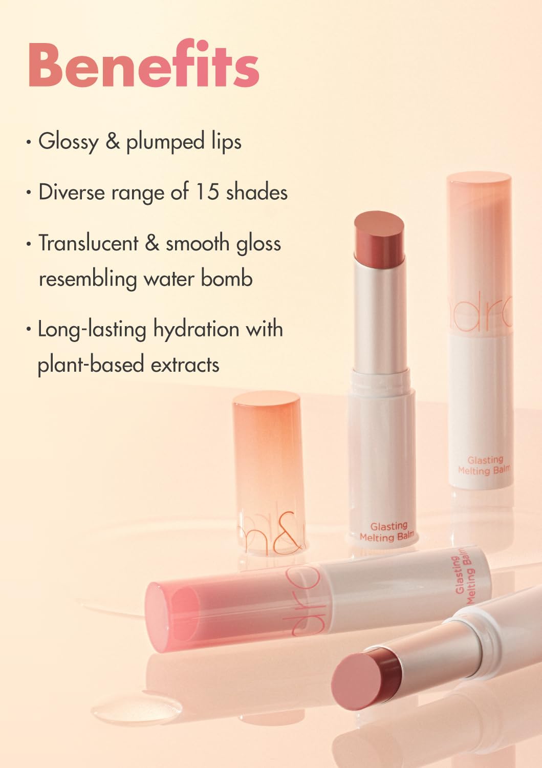 rom&nd GLASTING MELTING BALM 06 Kaya Fig - Vegan K-Beauty Tinted Lip Balm for Crystal Water-Gloss Shine, Deep Hydration & MLBB Rosy Nude Color | Non-Sticky, Long-Lasting Comfort for All Ages - dailyvitalstore