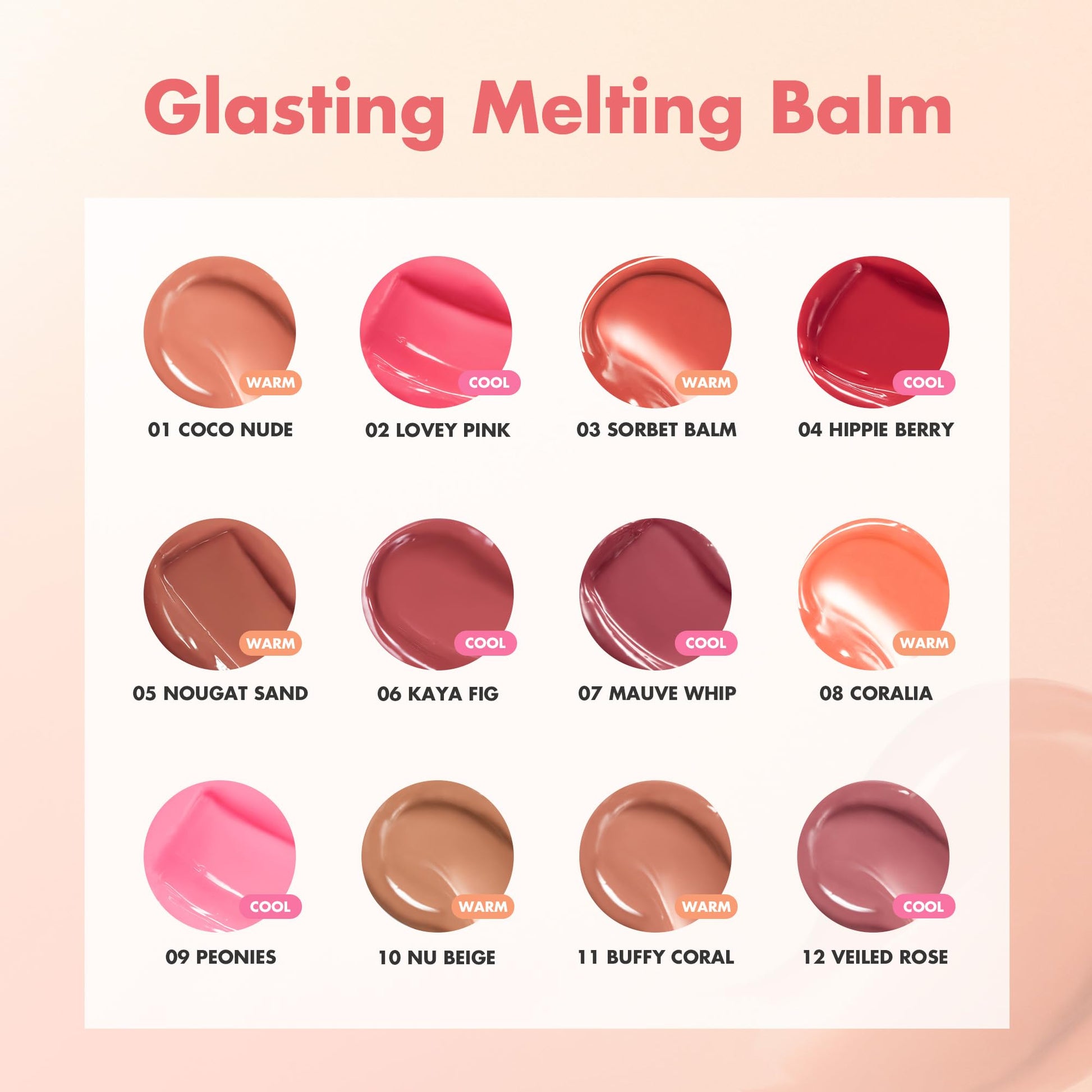 rom&nd GLASTING MELTING BALM 06 Kaya Fig - Vegan K-Beauty Tinted Lip Balm for Crystal Water-Gloss Shine, Deep Hydration & MLBB Rosy Nude Color | Non-Sticky, Long-Lasting Comfort for All Ages - dailyvitalstore