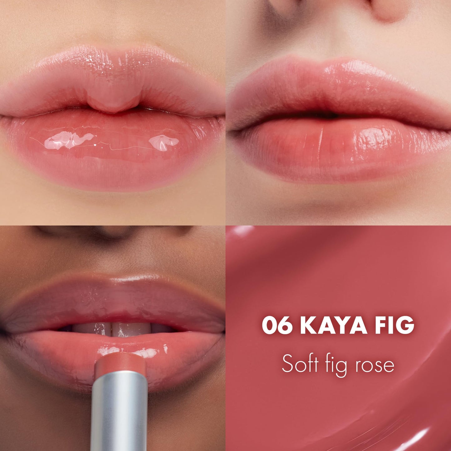 rom&nd GLASTING MELTING BALM 06 Kaya Fig - Vegan K-Beauty Tinted Lip Balm for Crystal Water-Gloss Shine, Deep Hydration & MLBB Rosy Nude Color | Non-Sticky, Long-Lasting Comfort for All Ages - dailyvitalstore