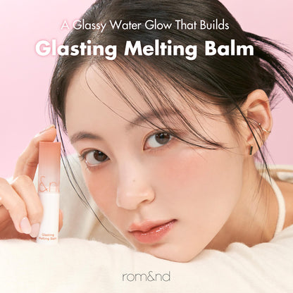 rom&nd GLASTING MELTING BALM 06 Kaya Fig - Vegan K-Beauty Tinted Lip Balm for Crystal Water-Gloss Shine, Deep Hydration & MLBB Rosy Nude Color | Non-Sticky, Long-Lasting Comfort for All Ages - dailyvitalstore
