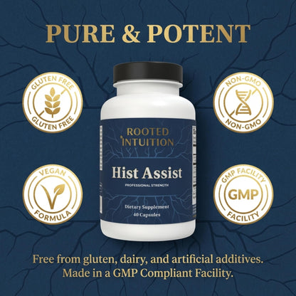 Rooted Intuition Hist Assist | Seasonal Sinus & Immune Balance Formula | Quercetin Bromelain NAC Nettle | Non-GMO Gluten Free | 40 Capsules - dailyvitalstore