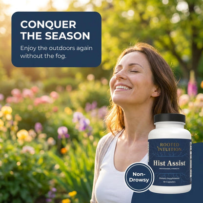 Rooted Intuition Hist Assist | Seasonal Sinus & Immune Balance Formula | Quercetin Bromelain NAC Nettle | Non-GMO Gluten Free | 40 Capsules - dailyvitalstore