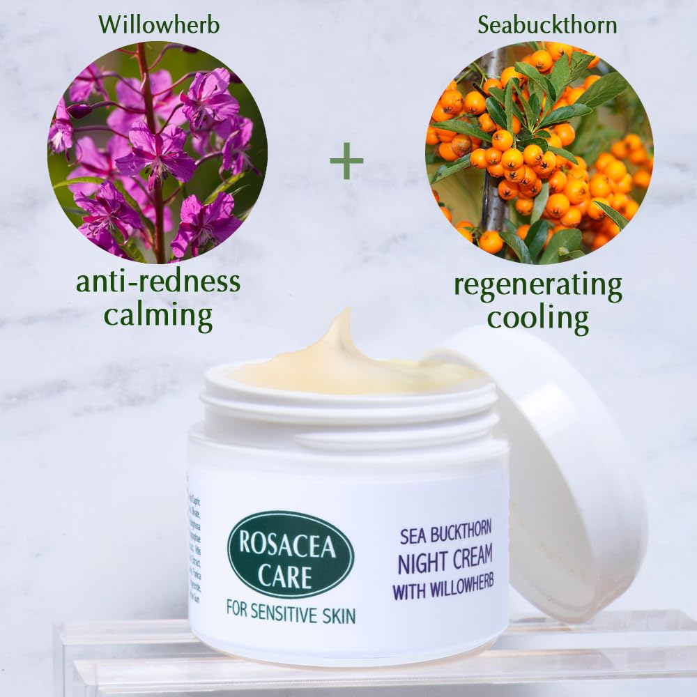 Rosacea Care Night Cream - Nourishing, deep moisturizer for rosacea skin (1.2 Oz) - dailyvitalstore