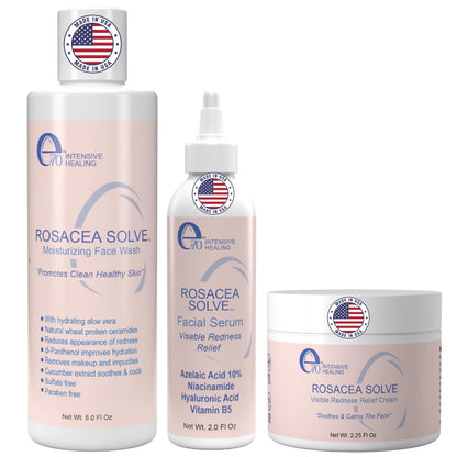Rosacea Treatment Skincare for Women & Men - Face Wash, Rosacea Cream & Face Serum, Moisturizer Redness Reducing Skin Care with Aloe Vera, - dailyvitalstore