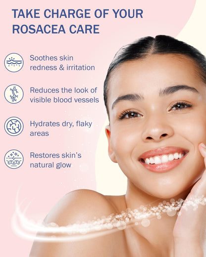 Rosacea Treatment Skincare for Women & Men - Face Wash, Rosacea Cream & Face Serum, Moisturizer Redness Reducing Skin Care with Aloe Vera, - dailyvitalstore
