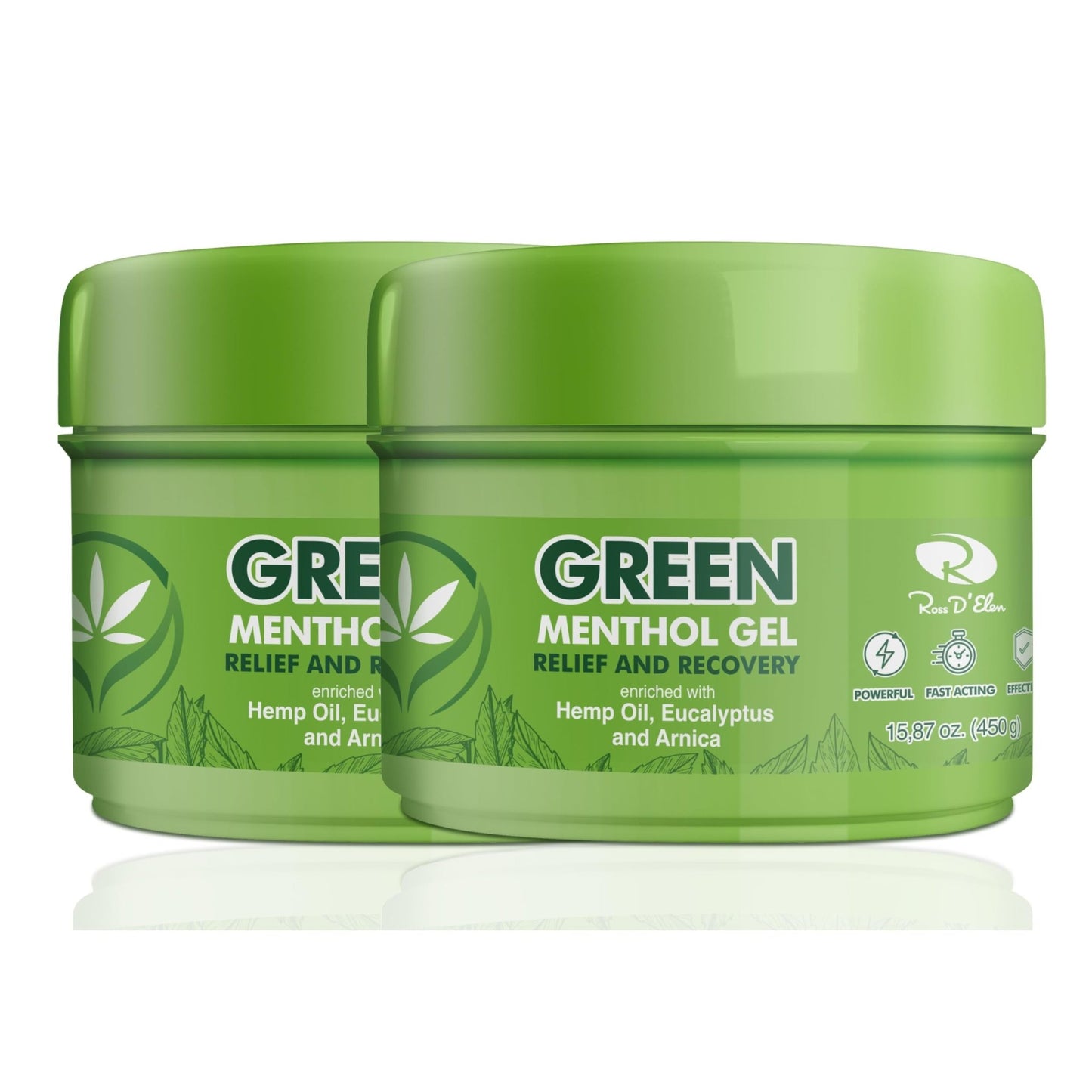 Ross D'Elen Green Menthol Gel - 2Pack Large Size (2) - dailyvitalstore