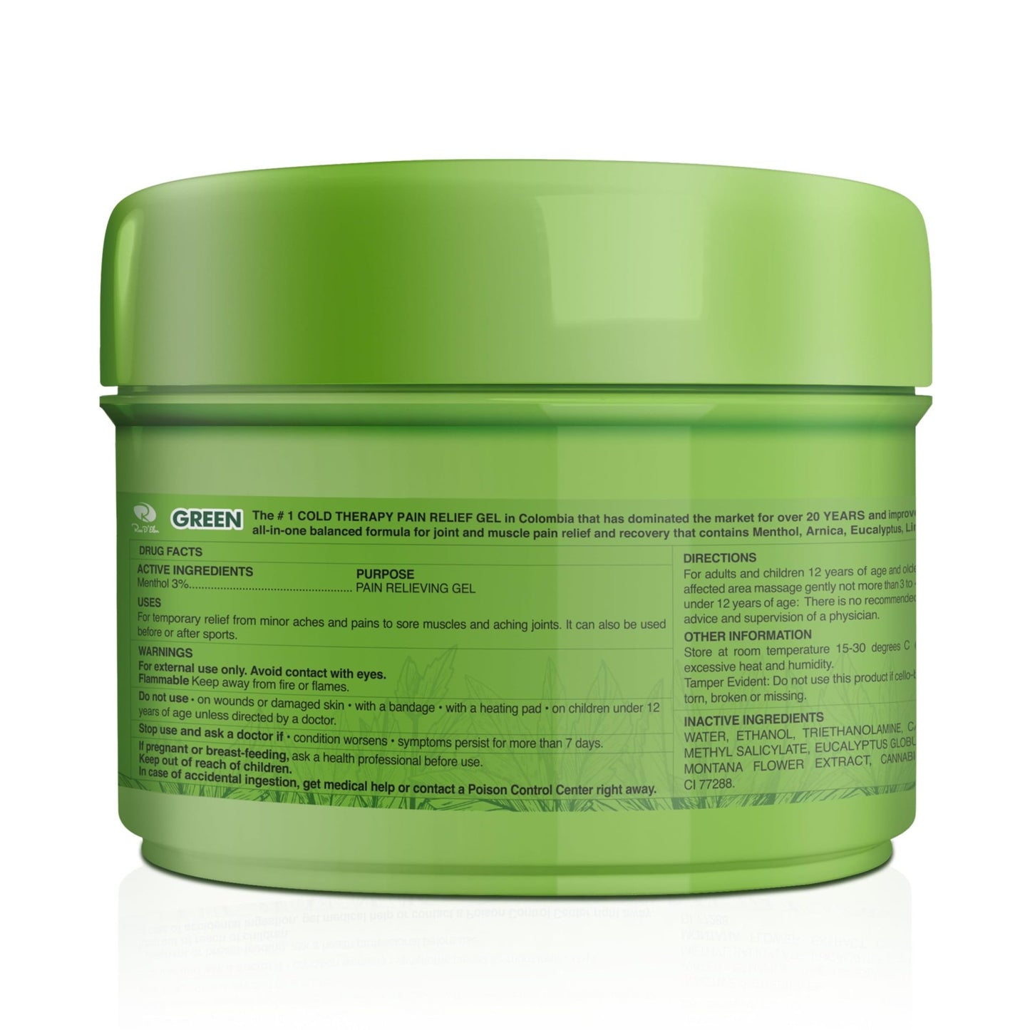 Ross D'Elen Green Menthol Gel - 2Pack Large Size (2) - dailyvitalstore