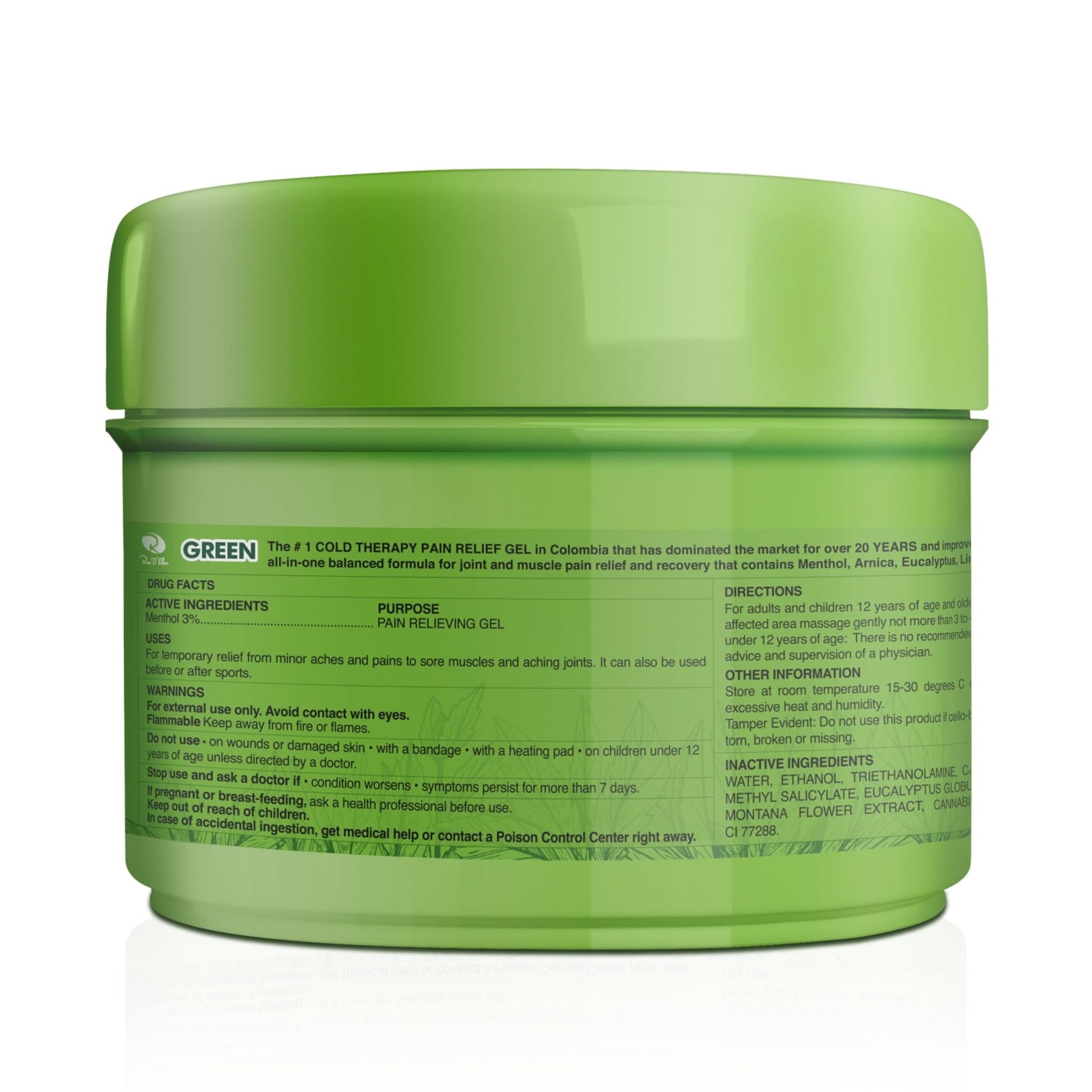 Ross D'Elen Green Menthol Gel - 2Pack Large Size (2) - dailyvitalstore