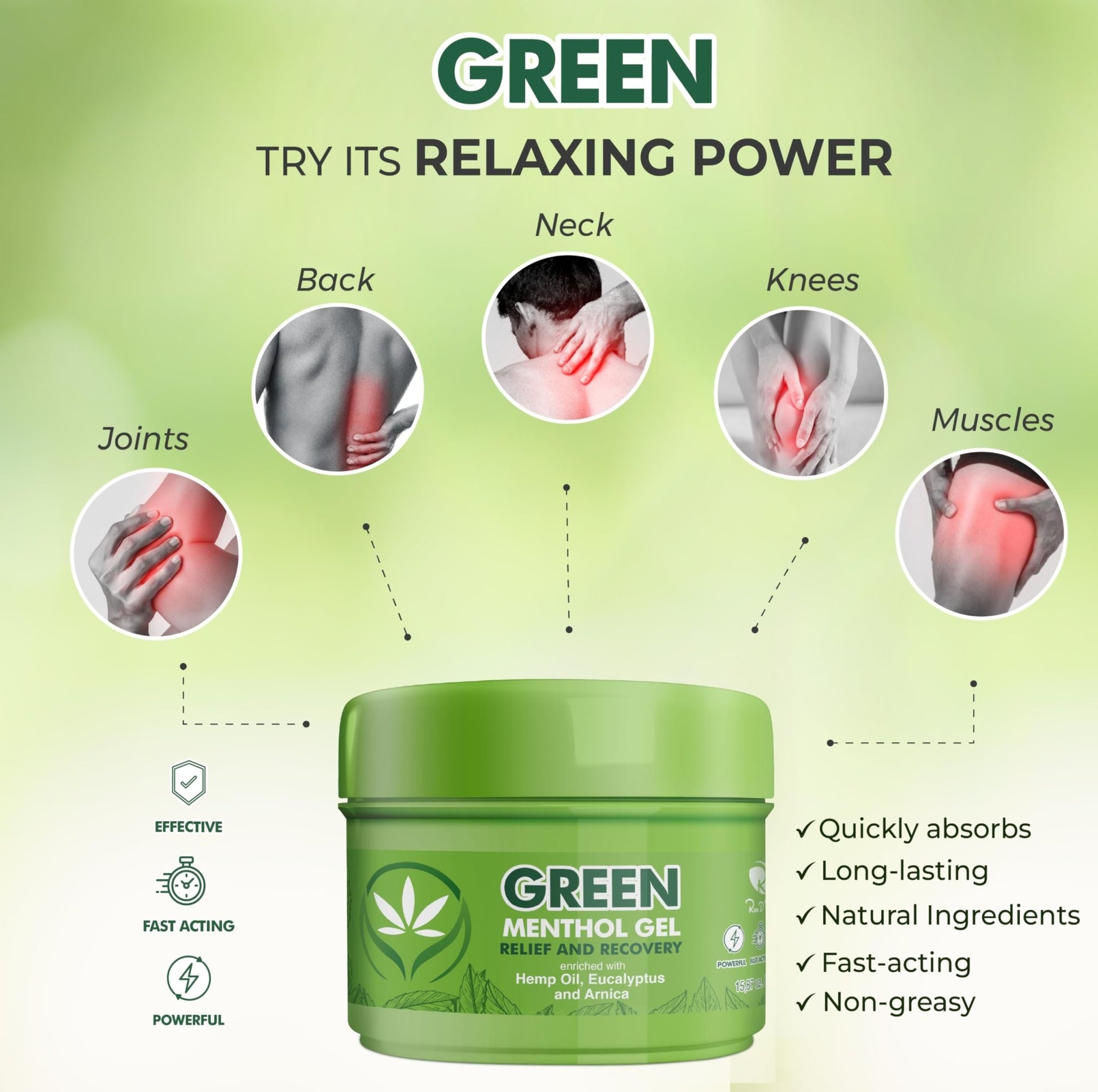 Ross D’Elen Green Menthol Gel Small - 3 Pack (3) - dailyvitalstore