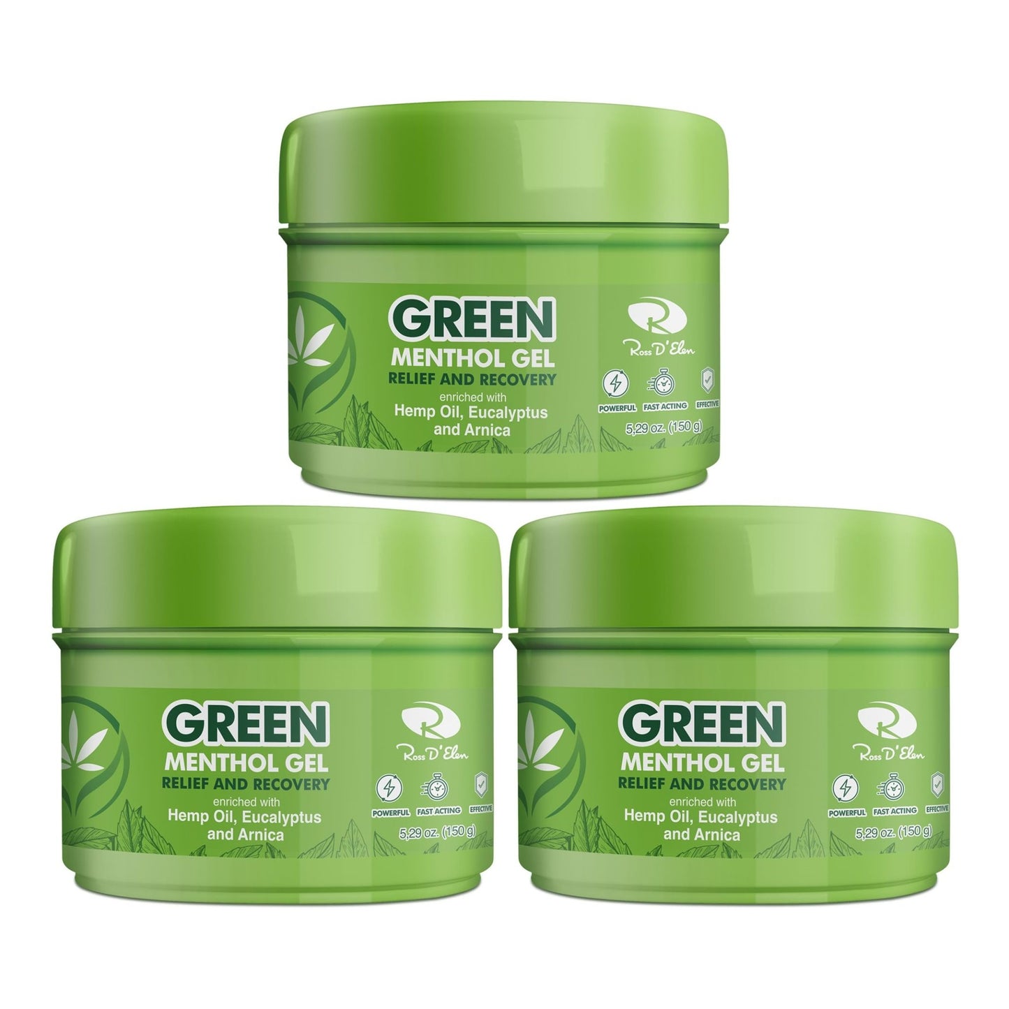 Ross D’Elen Green Menthol Gel Small - 3 Pack (3) - dailyvitalstore