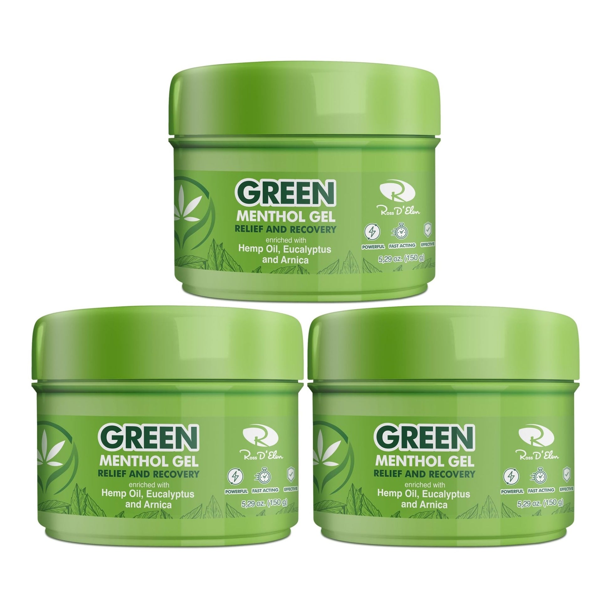 Ross D’Elen Green Menthol Gel Small - 3 Pack (3) - dailyvitalstore