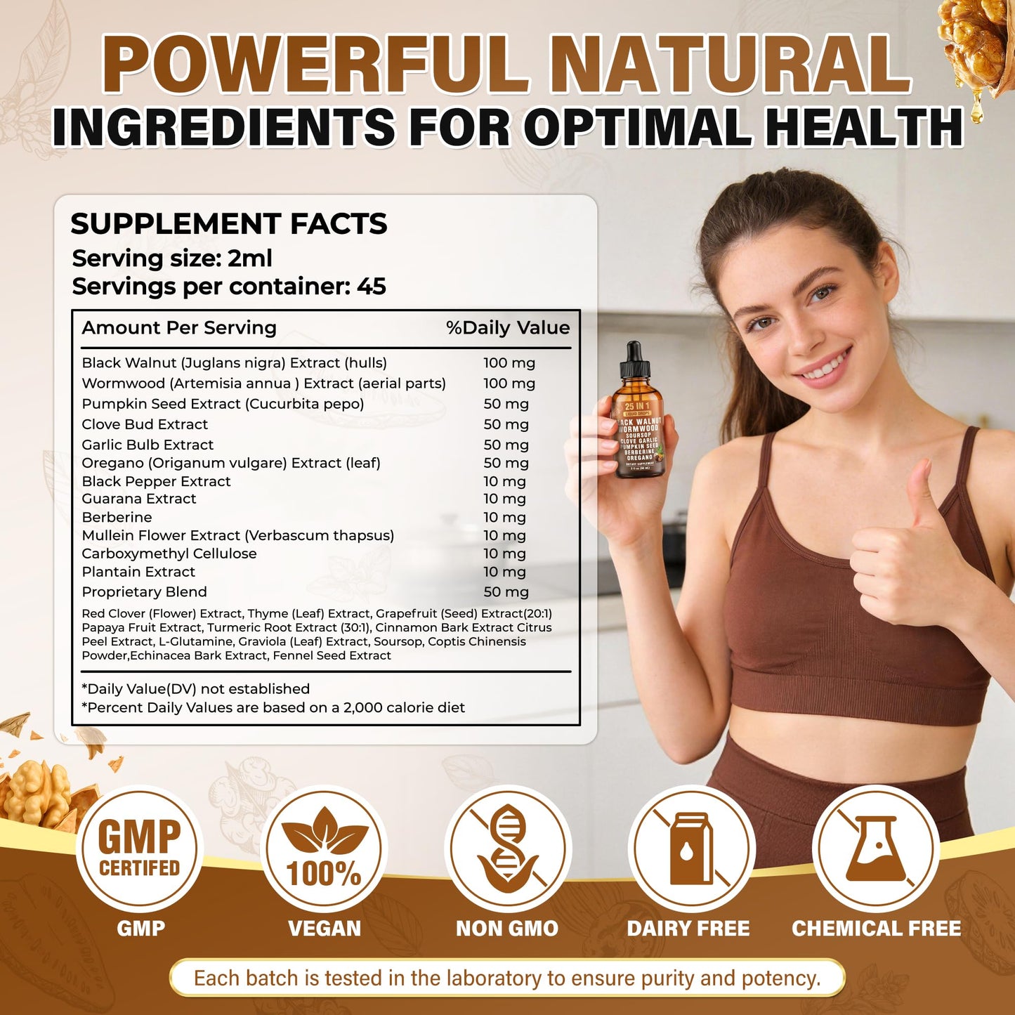 Royavita 25-in-1 Liposomal Wormwood Black Walnut Clove Parasite Cleanse with Clove, Garlic, Pumpkin Seed, Oregano & Berberine – 98% Absorption for Superior - dailyvitalstore