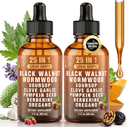 Royavita 25-in-1 Liposomal Wormwood Black Walnut Clove Parasite Cleanse with Clove, Garlic, Pumpkin Seed, Oregano & Berberine – 98% Absorption for Superior - dailyvitalstore