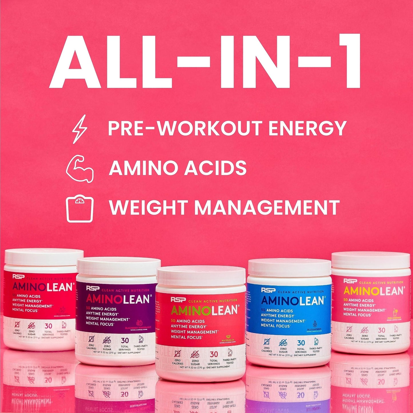 RSP NUTRITION AminoLean Pre Workout Powder, Amino Energy & Weight Management with Vegan BCAA Amino Acids, Natural Caffeine, Preworkout Boost for Men & Women, 30 Serv, Pink Lemonade… - dailyvitalstore