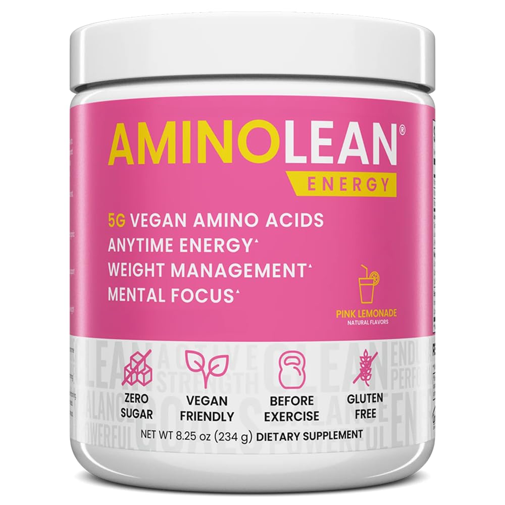 RSP NUTRITION AminoLean Pre Workout Powder, Amino Energy & Weight Management with Vegan BCAA Amino Acids, Natural Caffeine, Preworkout Boost for Men & Women, 30 Serv, Pink Lemonade… - dailyvitalstore