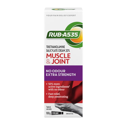RUB A535 ULTRA STRENGTH NO ODOUR CREAM For Deep Penetrating Relief of Muscle, Joint & Arthritic Pain 100 g - dailyvitalstore
