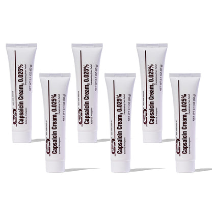 Rugby Capsaicin 0.025% Cream for Penetrating Pain Relief - 2.1 Oz (60g) (6 Pack) - dailyvitalstore