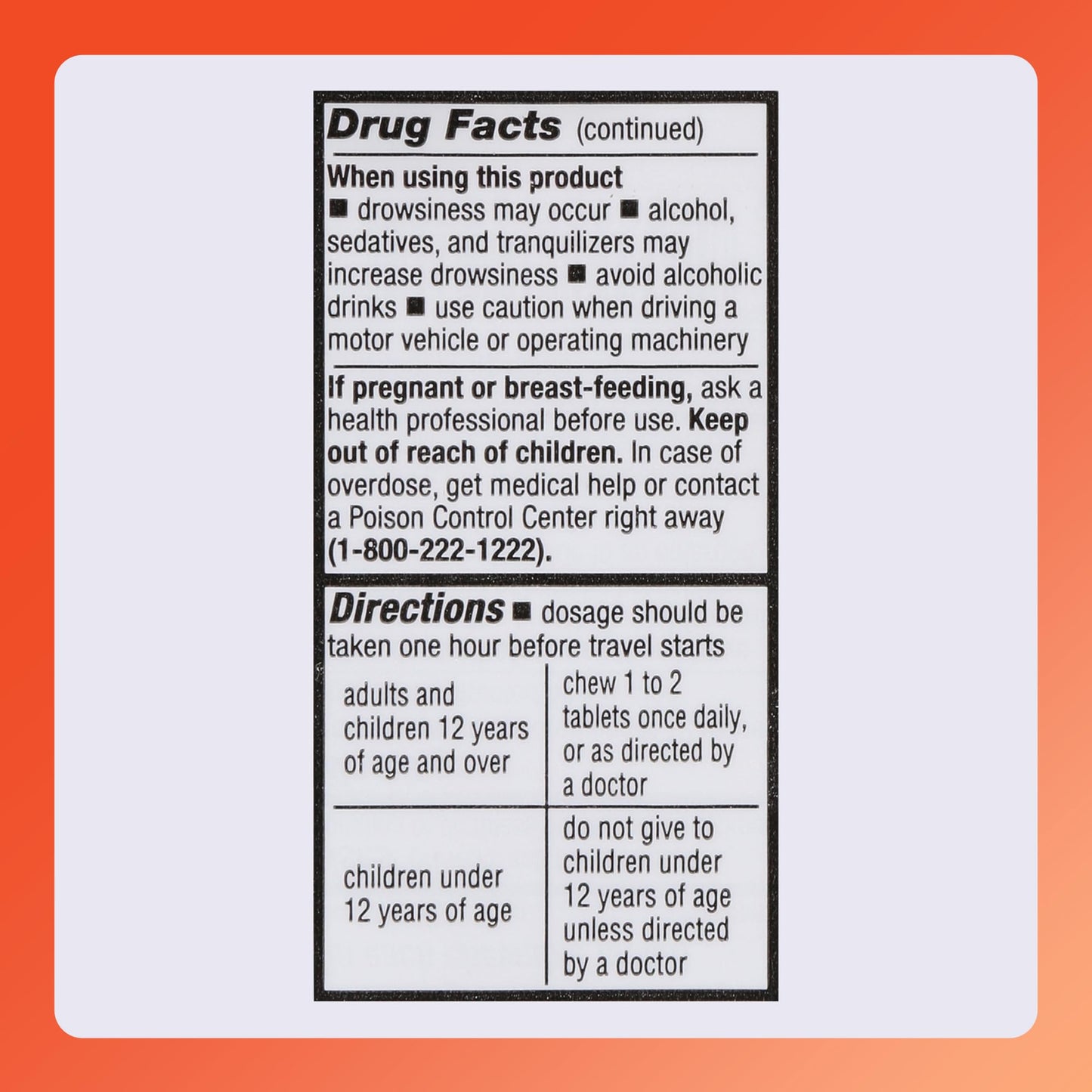 Rugby Meclizine Chewable Tablets 25mg - Anti-Nausea Medicine Helps with Motion Sickness - 100 Count (1 Pack) - dailyvitalstore