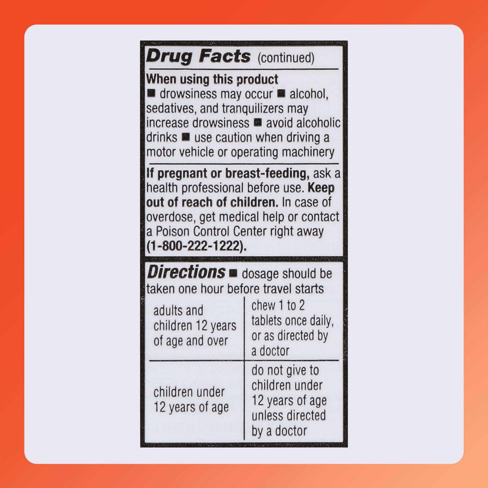 Rugby Meclizine Chewable Tablets 25mg - Anti-Nausea Medicine Helps with Motion Sickness - 100 Count (1 Pack) - dailyvitalstore
