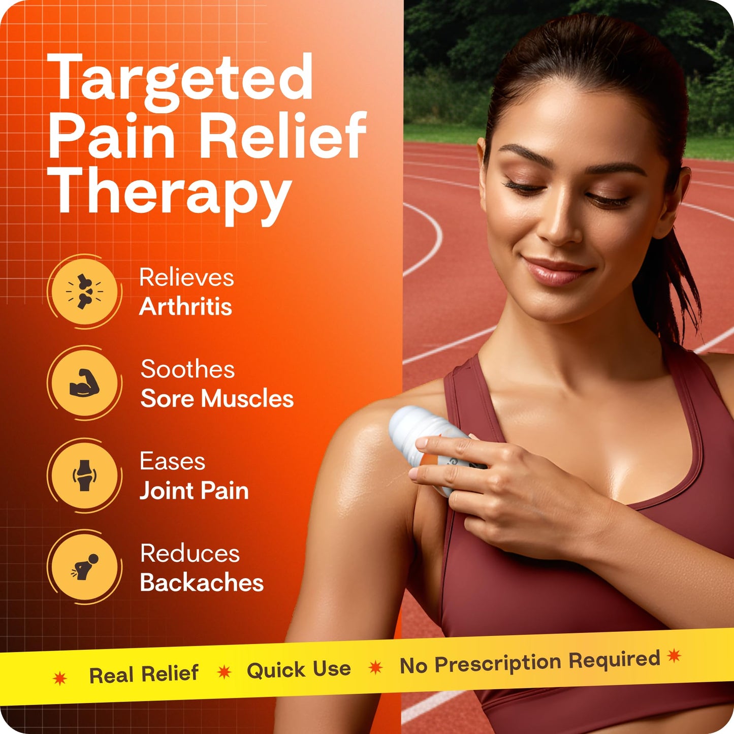 Rugged Fit Max-Strength Pain Relief Roll-On Gel – Cold & Hot Therapy with Menthol 2% + Methyl Salicylate 10% – Fast-Absorbing, Non-Greasy for Back, Arthritis, Muscle & Joint Pain – 3.38 fl oz - dailyvitalstore