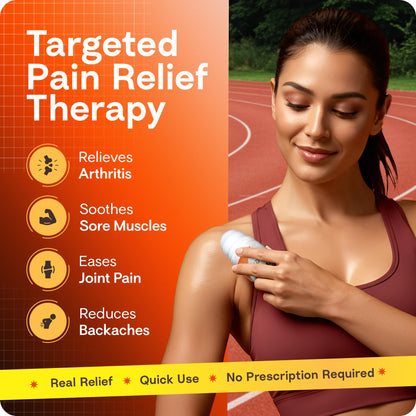Rugged Fit Max-Strength Pain Relief Roll-On Gel – Cold & Hot Therapy with Menthol 2% + Methyl Salicylate 10% – Fast-Absorbing, Non-Greasy for Back, Arthritis, Muscle & Joint Pain – 3.38 fl oz - dailyvitalstore