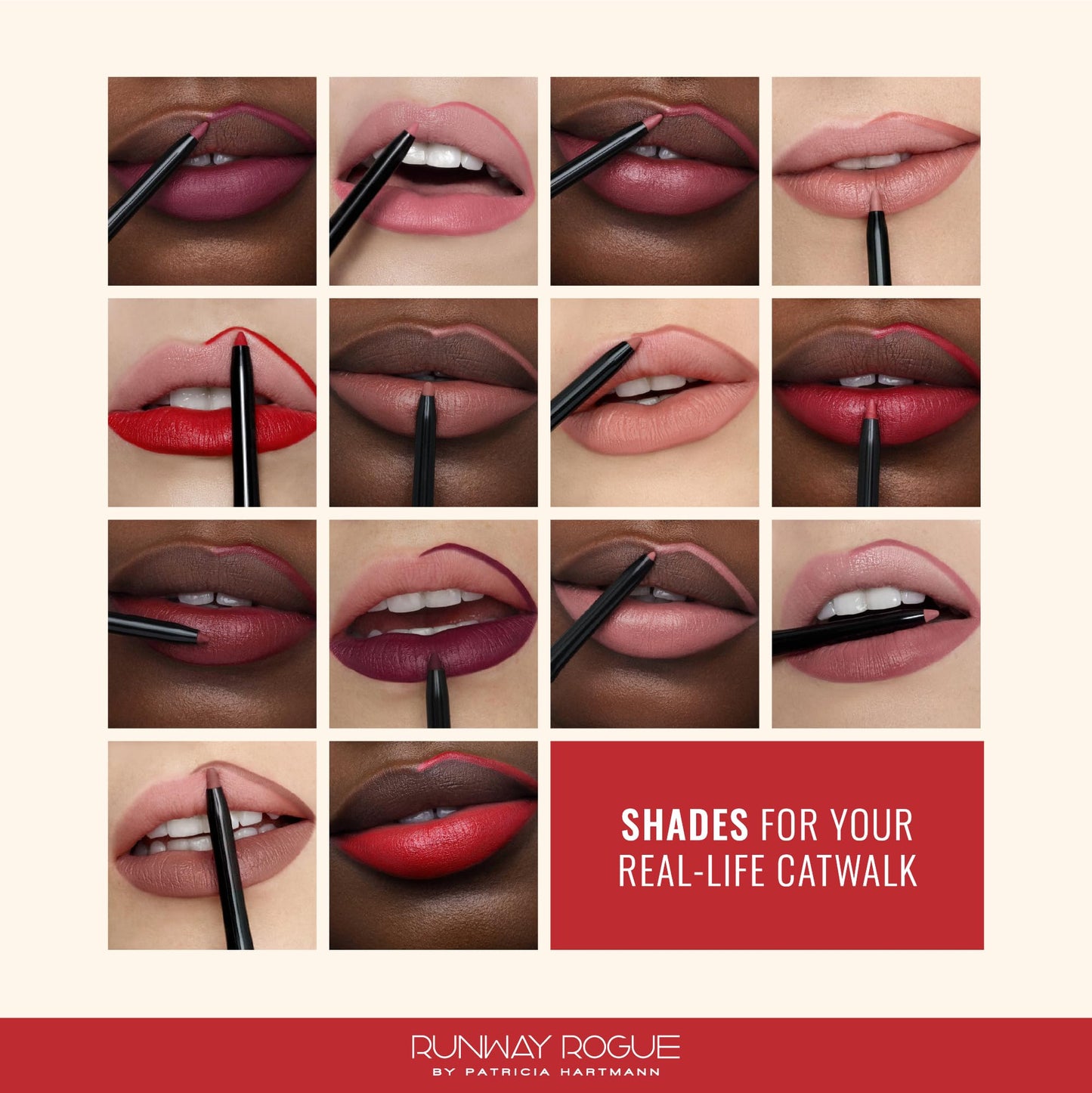 Runway Rogue Designer Liner Lip Pencil, Matte Cool Berry-Rose Lip Liner Pencil and Lip Liner Sharpener, ‘Camera Ready’ - dailyvitalstore