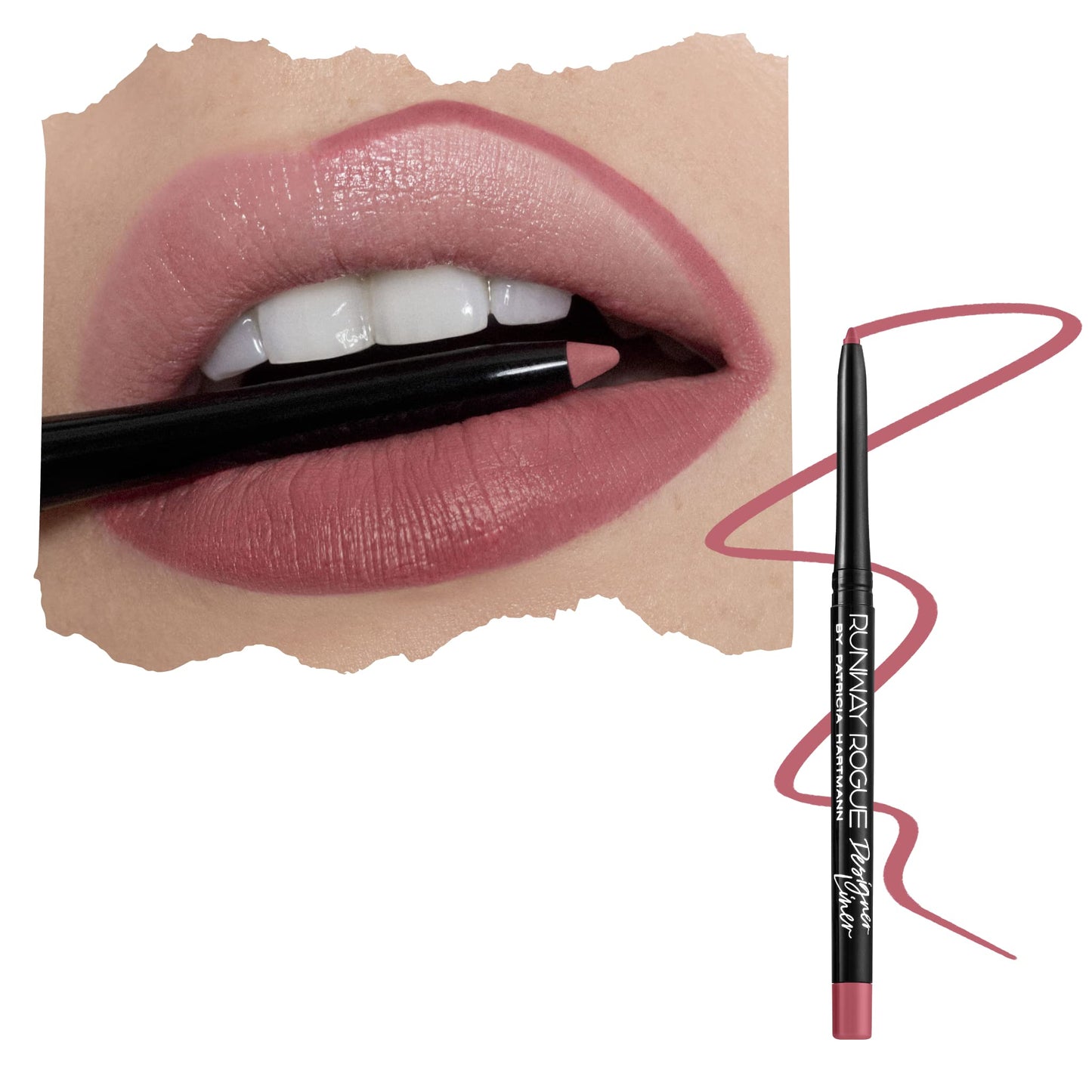Runway Rogue Designer Liner Lip Pencil, Matte Cool Berry-Rose Lip Liner Pencil and Lip Liner Sharpener, ‘Camera Ready’ - dailyvitalstore
