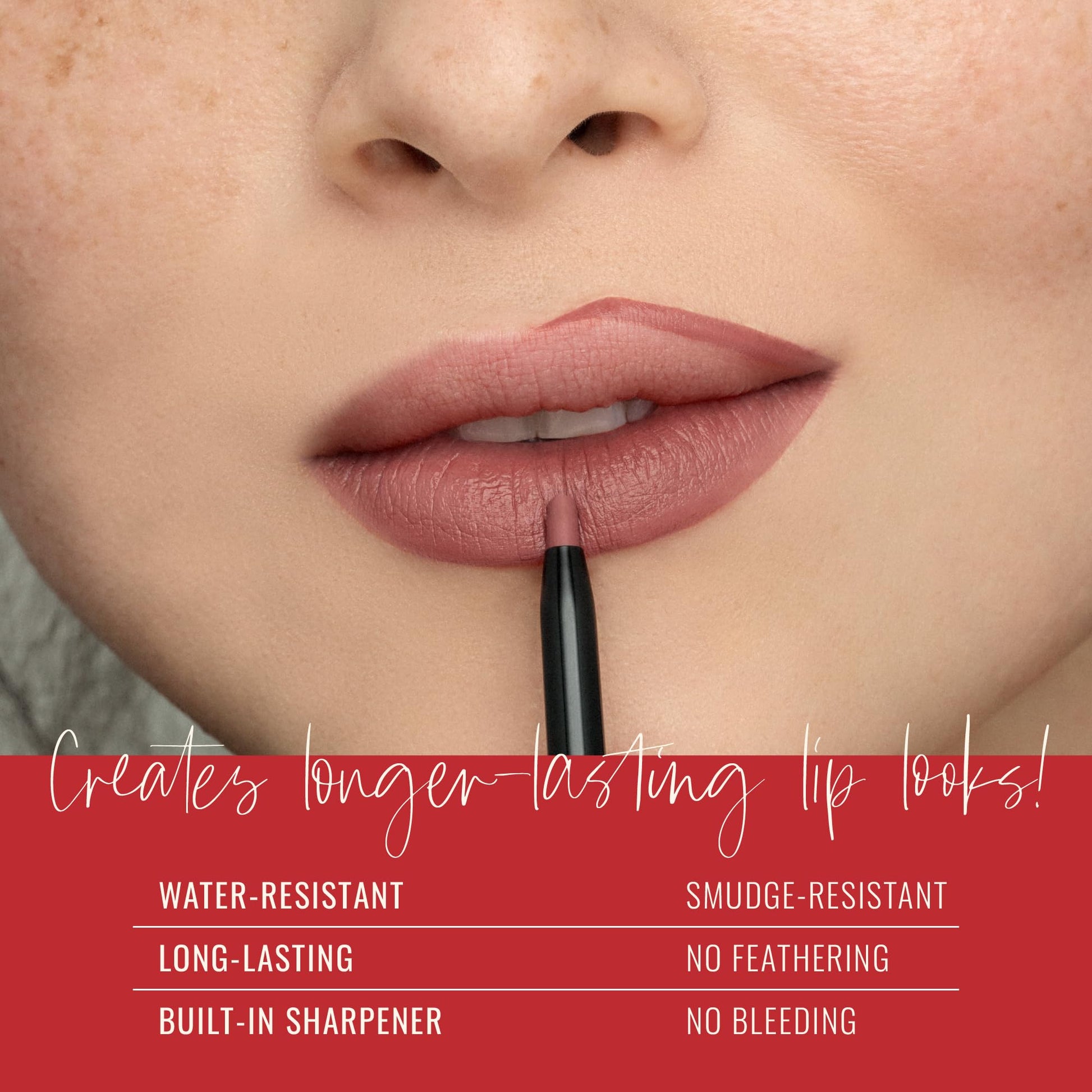 Runway Rogue Designer Liner Lip Pencil, Matte Cool Berry-Rose Lip Liner Pencil and Lip Liner Sharpener, ‘Camera Ready’ - dailyvitalstore