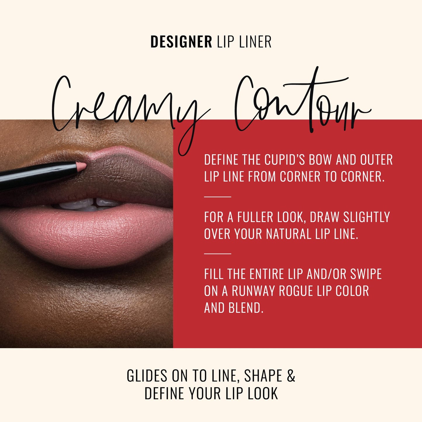 Runway Rogue Designer Liner Lip Pencil, Matte Cool Berry-Rose Lip Liner Pencil and Lip Liner Sharpener, ‘Camera Ready’ - dailyvitalstore