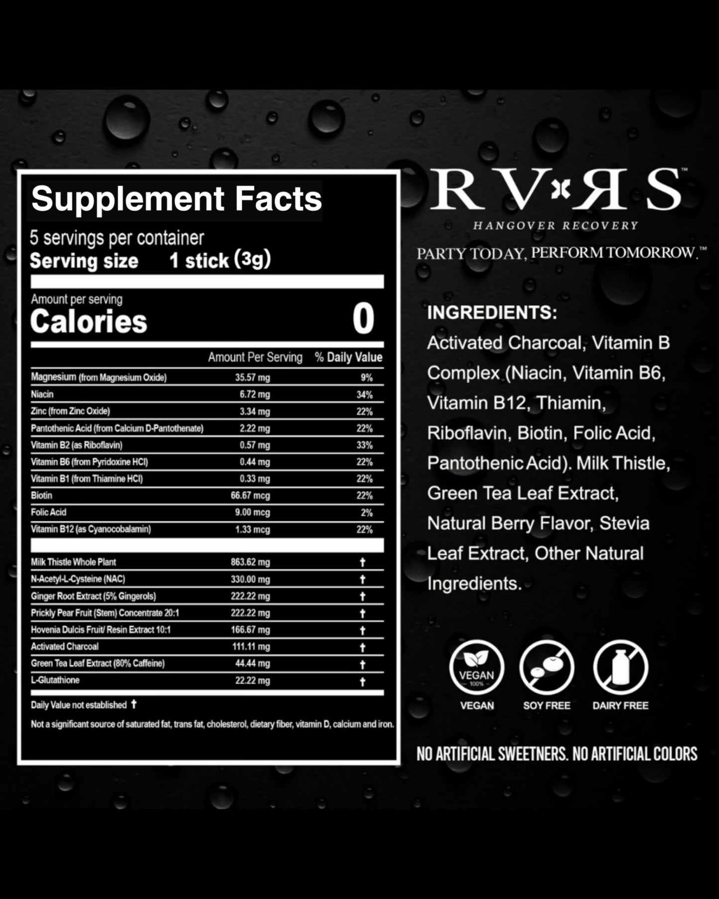 RVRS Recovery Support Powder Sticks (5) - dailyvitalstore