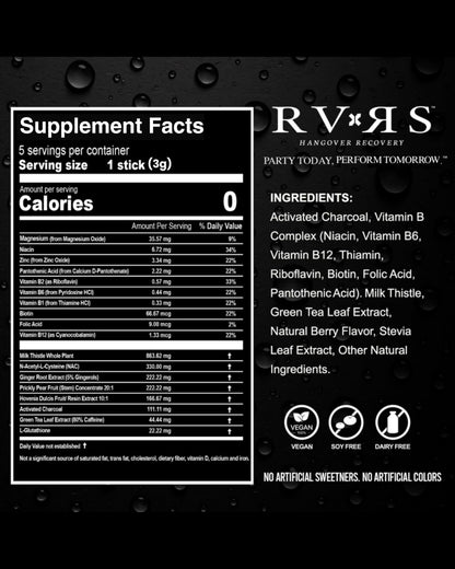 RVRS Recovery Support Powder Sticks (5) - dailyvitalstore
