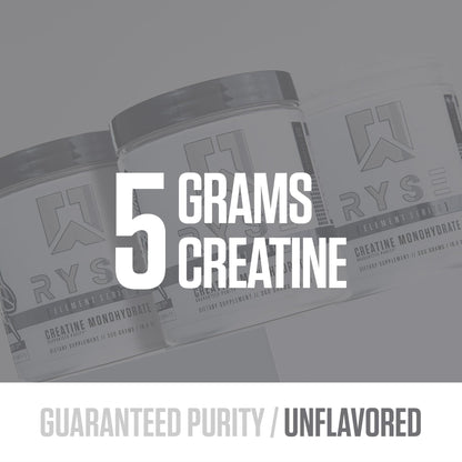 RYSE Creatine Monohydrate Powder - Unflavored - Supports Men & Women Lean Muscle Growth, Strength, Power, and Endurance - Helps Reduce Fatigue - dailyvitalstore