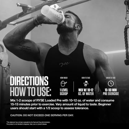 RYSE Loaded Pre Workout Powder - Strawberry Squeeze - Daily Pre-Workout for Men & Women with 390mg Caffeine, Beta Alanine, and Citrulline for Pump - dailyvitalstore