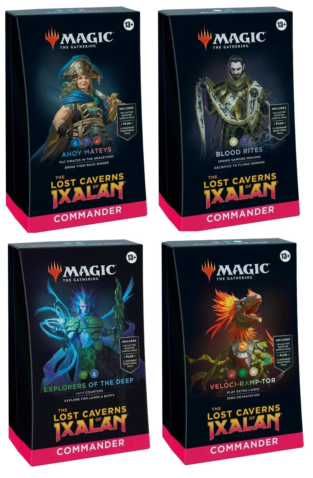 Lost Caverns of Ixalan Commander Deck Set of 4 - 1 Deck of Each Unopened MTG