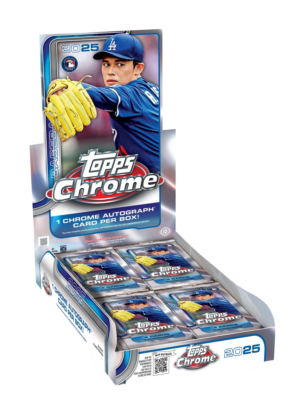 2025 TOPPS CHROME HOBBY BOX (1 AUTO) MLB BASEBALL Brand New Factory Sealed QTY