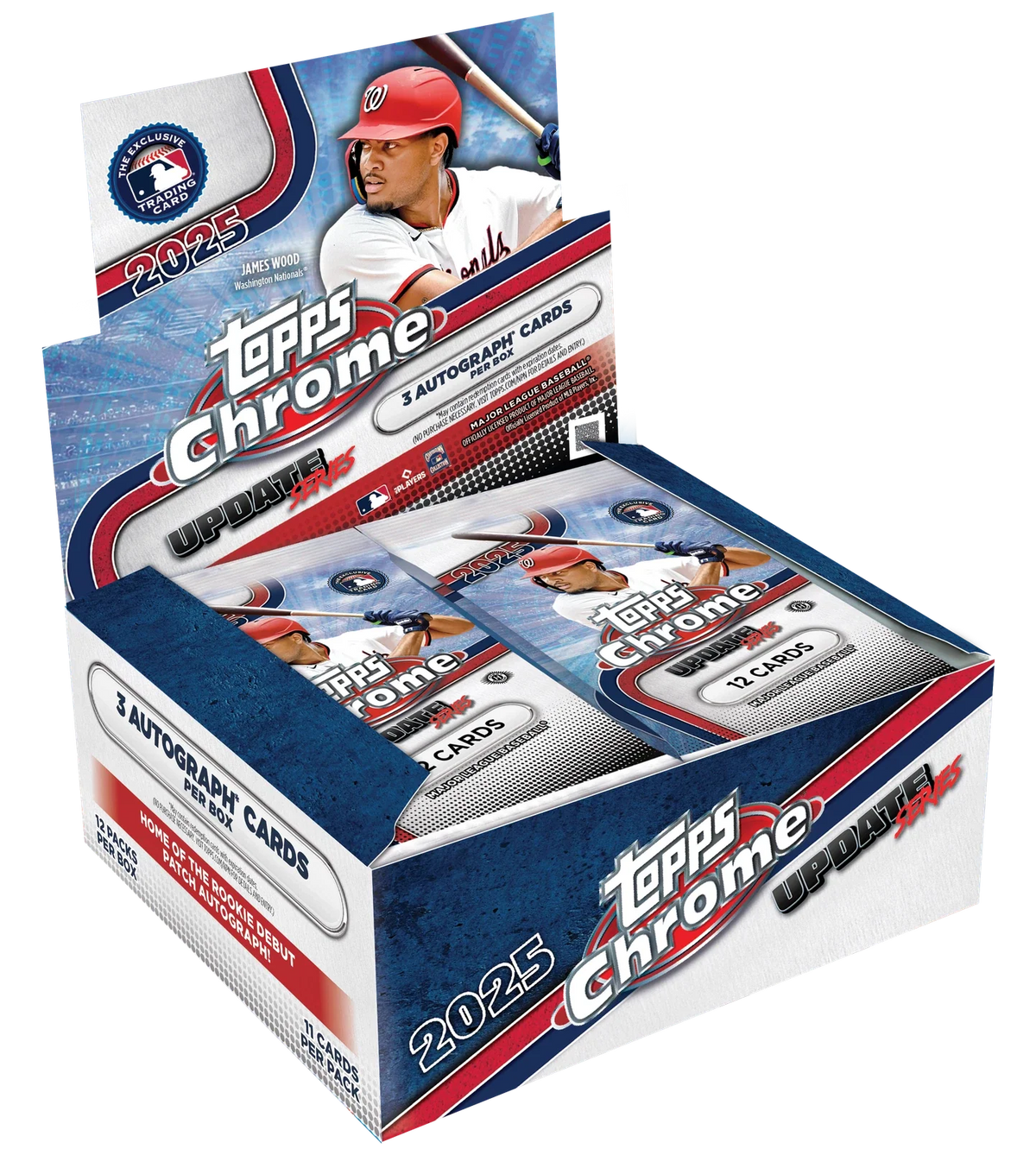 2025 TOPPS CHROME UPDATE SERIES HOBBY JUMBO BOX (3 AUTOS) Baseball Brand New QTY
